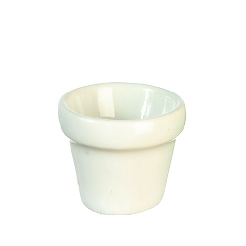 Sm.Rd.Ceramic Pot/White